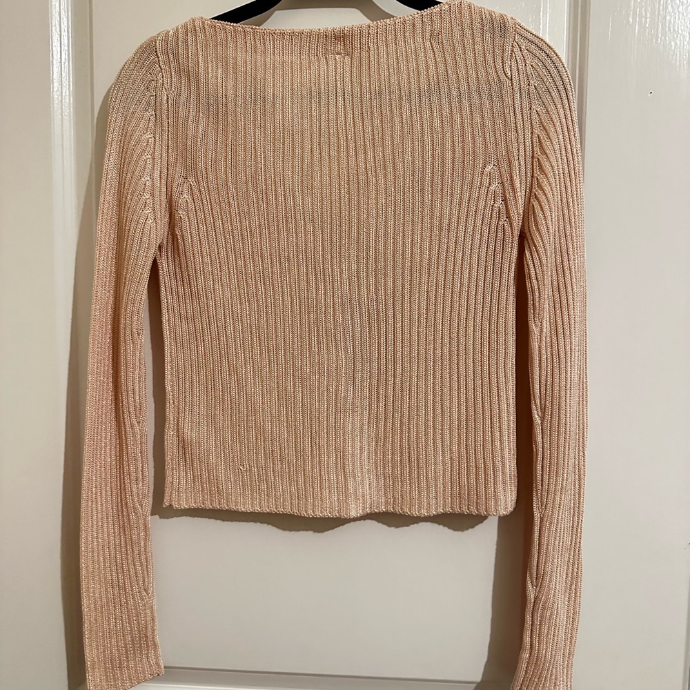Free People Beige Ribbed Cardigan - Picture 2 of 3
